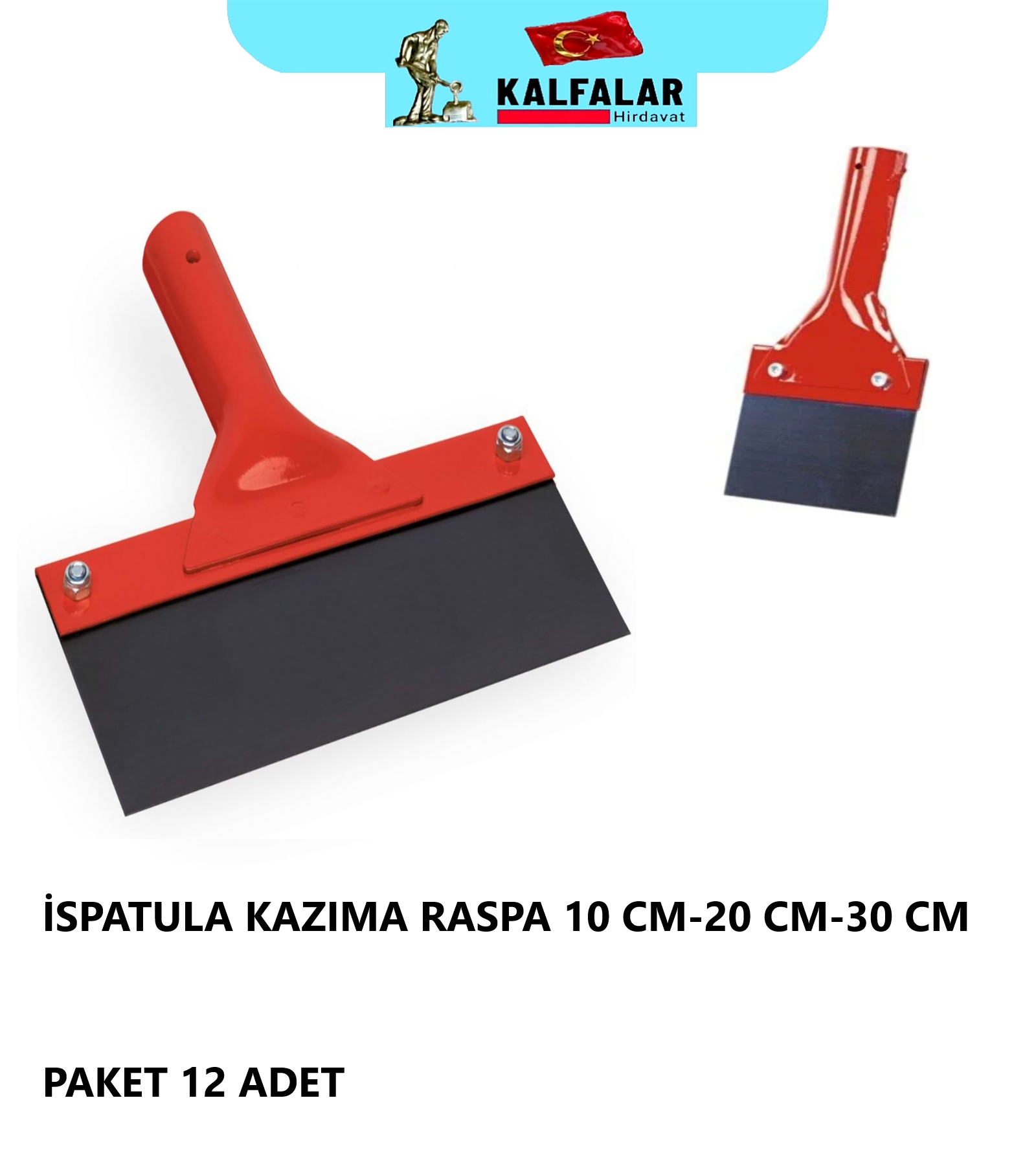 İSPATULA KAZIMA RASPA 30 CM PAKET 12 ADET