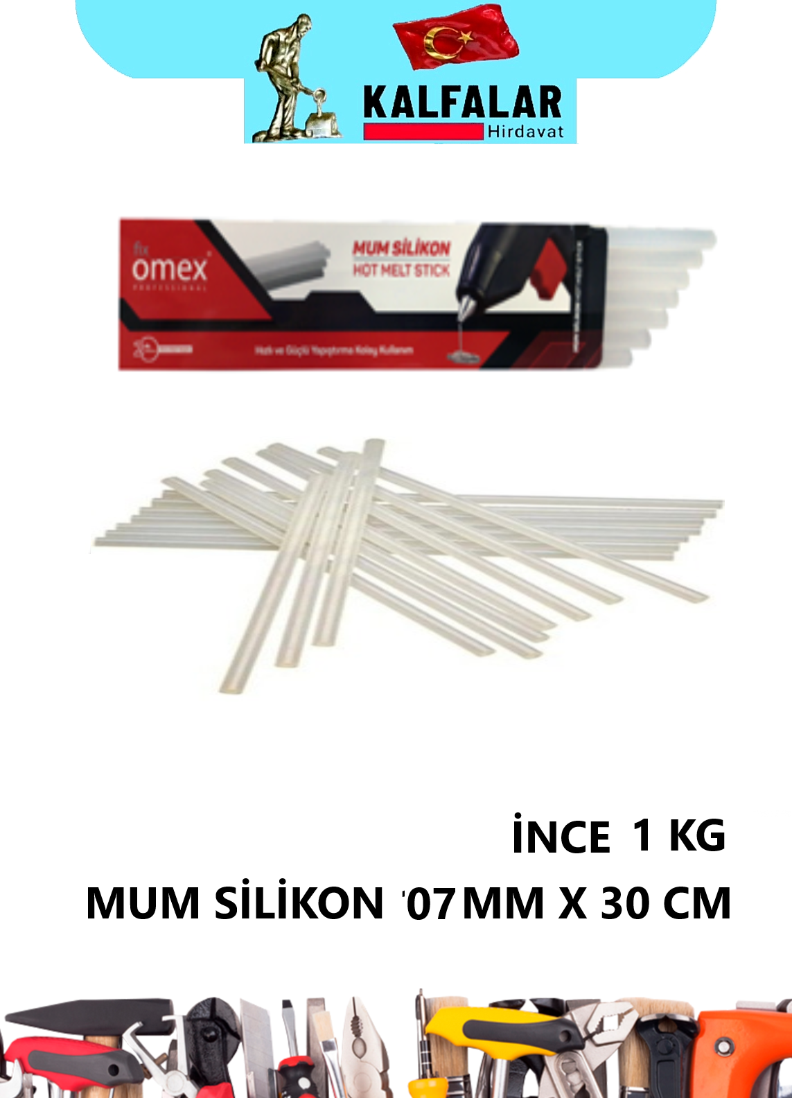 MUM SİLİKON İNCE 07MM X 30 MM KUTULU ŞEFFAF 1 KG
