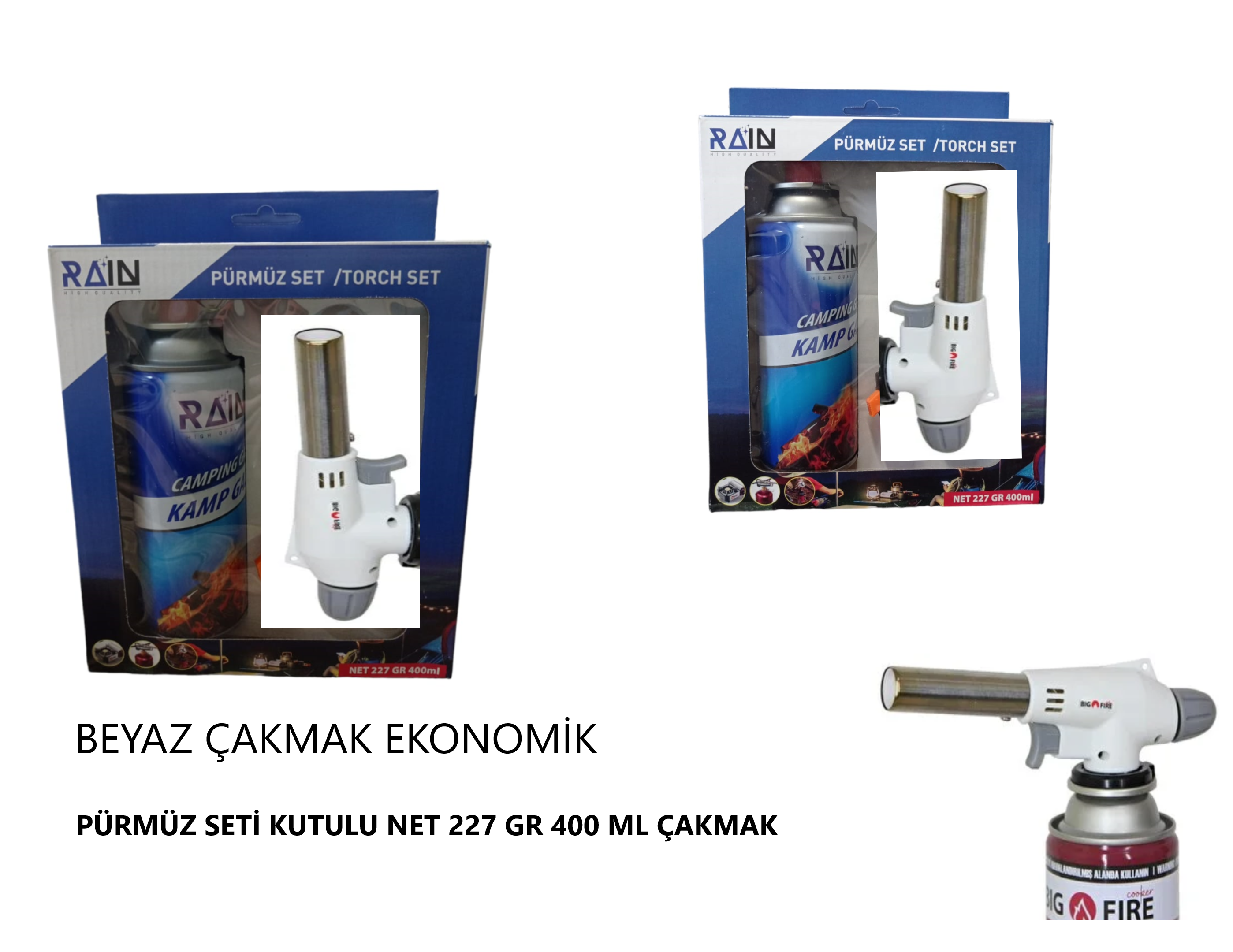 PÜRMÜZ SETİ KUTULU NET 227 GR 400 ML BEYAZ ÇAKMAK