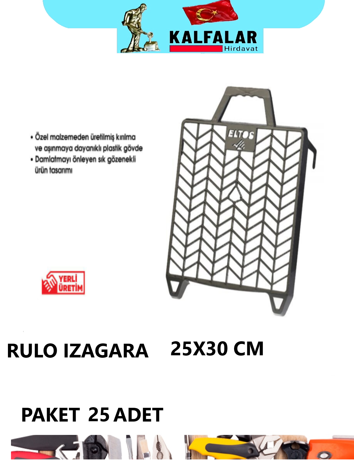 RULO IZGARA 25X30 CM ELTOS