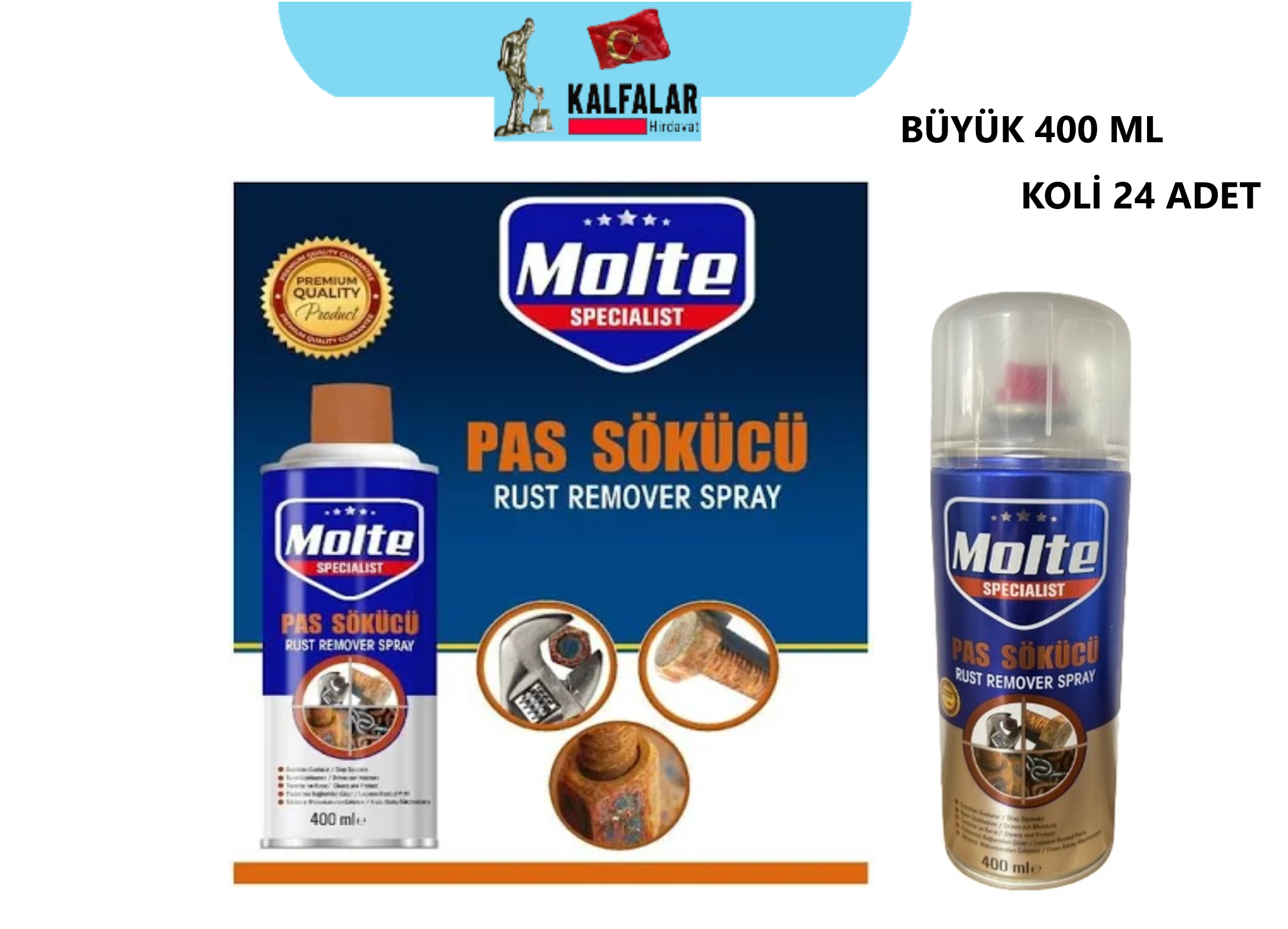 PAS SÖKÜCÜ 400 ML MOLTE PROF 