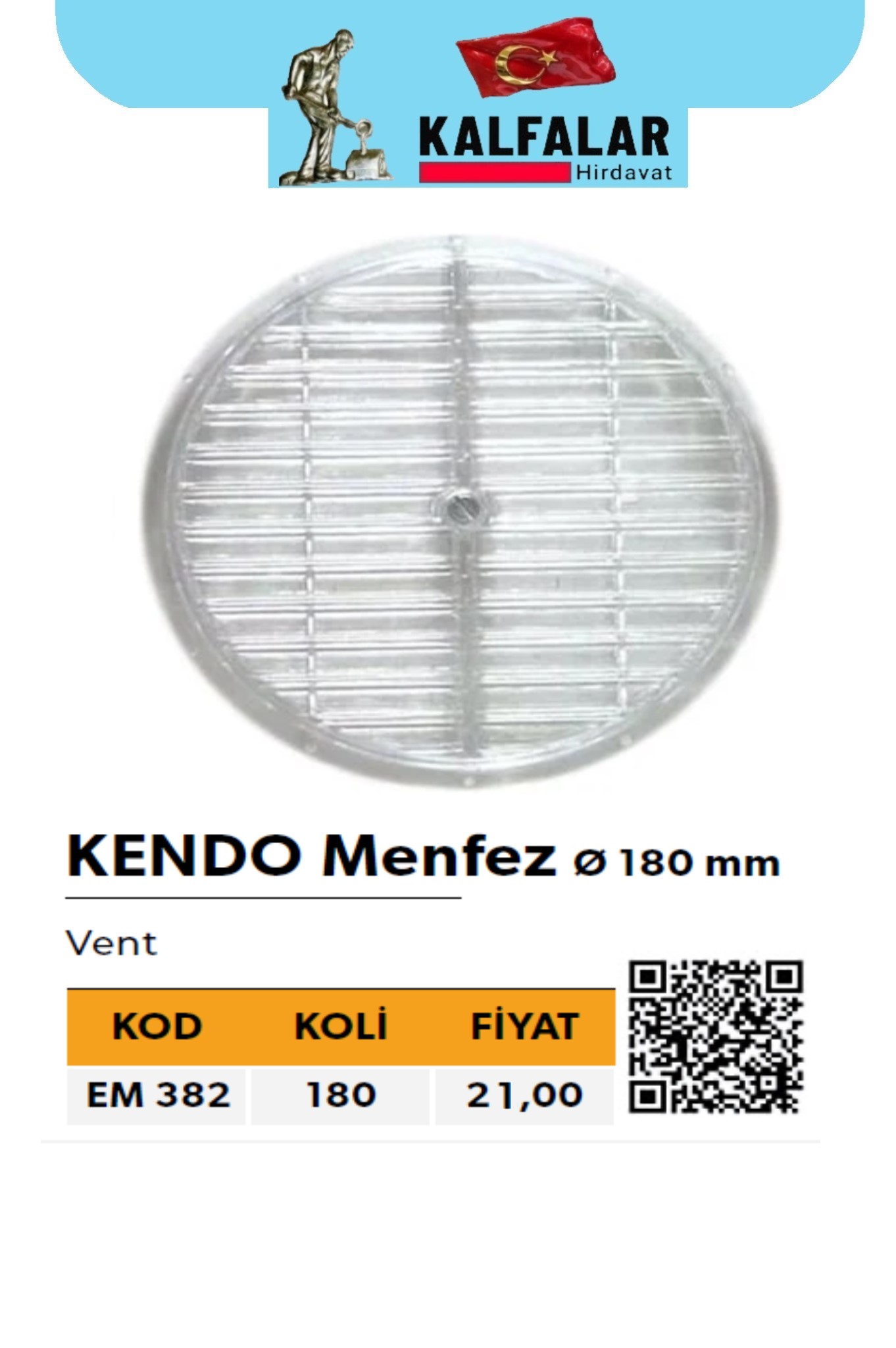 CAM MENFEZİ KRİSTAL ŞEFFAF ELTOS KENDO 